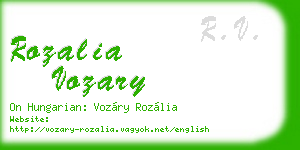rozalia vozary business card